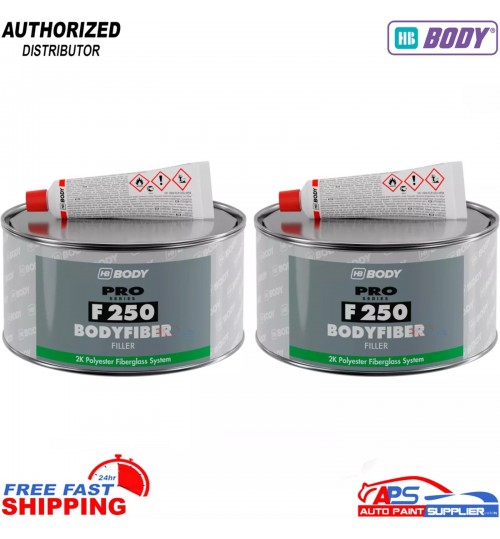 HB Body F250 Fibreglass Filler 250g x 2 – Reliable & Strong Repair